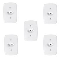 Conjunto com 5 Tomadas 2p+t 20a 250v com Placa 4x2 Conjunto com 5 Tomadas 2p+t 20a 250v com Placa 4x2