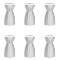 Conjunto com 6 Bancos Rad Branco