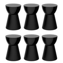 Conjunto com 6 Banquetas Sili Preto Conjunto com 6 Banquetas Sili Preto