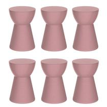 Conjunto com 6 Banquetas Sili Rosa/Calla Rose Conjunto com 6 Banquetas Sili Rosa/Calla Rose