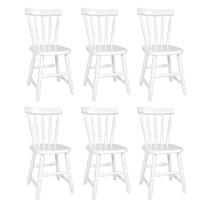 Conjunto com 6 Cadeiras Dalas Branco Conjunto com 6 Cadeiras Dalas Branco