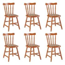 Conjunto Com 6 Cadeiras De Jantar Madeira Maciça Com Estofado Multimóveis Cr50090 Mel Mel Conjunto Com 6 Cadeiras De Jantar Madeira Maciça Com Estofado Multimóveis Cr50090 Mel Mel