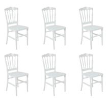 Conjunto com 6 Cadeiras Dior Resina Branco