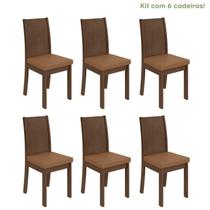 Conjunto com 6 Cadeiras para Sala de Jantar Athenas