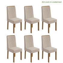 Conjunto com 6 Cadeiras para Sala de Jantar Exclusive - Móveis Lopas