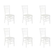 Conjunto com 6 Cadeiras Stella Branco Conjunto com 6 Cadeiras Stella Branco