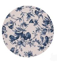 Conjunto com 6 capas de suplar linen toile marinho tecido