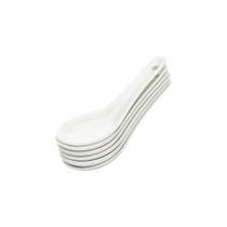 Conjunto com 6 Colheres para Finger Food de Porcelana Branco 13cm 5787 - Lyor