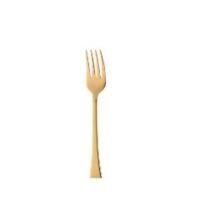 Conjunto com 6 garfos aço inox sobremesa berna dourado