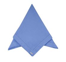 Conjunto com 6 guardanapos ponto ajour azul bebê