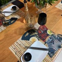 Conjunto com 6 jogos americano coleção comida japonesa 3D