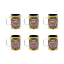 Conjunto Com 6 Mini Canecas Superman Para Café Urban