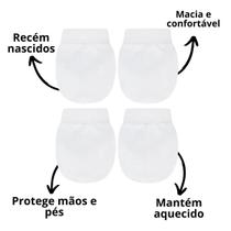 Conjunto com 6 pares luvas bebe recem nascido luvinhas kit