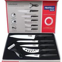 Conjunto com 6 Peças Linha Black Fratelli Inox