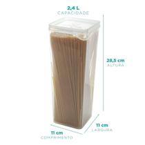 Conjunto Com 6 Potes Modulares Transparente Nitron