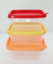 Conjunto Com 6 Potes Retangulares Conect Plasutil