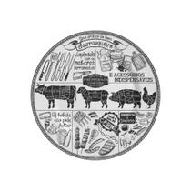 Conjunto com 6 Pratos de Sobremesa Churrasco 3 Ø21cm Conjunto com 6 Pratos de Sobremesa Churrasco 3 Ø21cm