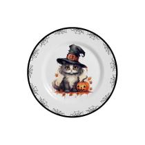 Conjunto com 6 Pratos de Sobremesa Cute Cats Halloween Ø21cm