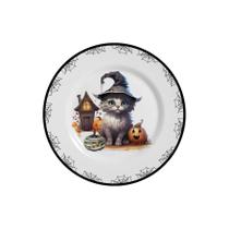 Conjunto com 6 Pratos de Sobremesa Cute Cats Halloween Ø21cm
