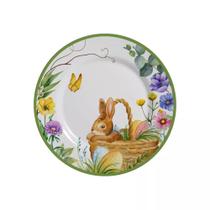 Conjunto com 6 Pratos de Sobremesa Easter Garden Pascoa Ø21cm