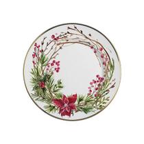 Conjunto com 6 Pratos de Sobremesa Guirlanda Natal Ø21cm