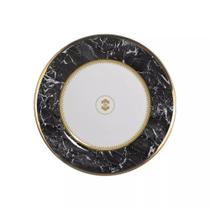 Conjunto com 6 Pratos de Sobremesa Marble Preto Ø21cm Conjunto com 6 Pratos de Sobremesa Marble Preto Ø21cm