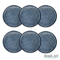 Conjunto Com 6 Pratos De Sobremesa Night Sky Porto Brasil Conjunto Com 6 Pratos De Sobremesa Night Sky Porto Brasil