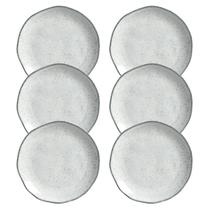 Conjunto Com 6 Pratos De Sobremesa Orgânico Echo 19,5cm Porto Brasil
