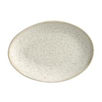 Conjunto com 6 Pratos de Sobremesa Oval Orgânico Vanilla 22,5x16,5x2,5cm