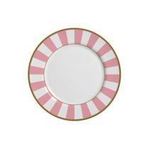 Conjunto com 6 Pratos de Sobremesa Stripe Rosa Ø21cm