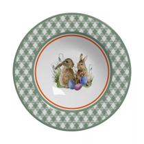 Conjunto com 6 Pratos Fundo Bunny Pascoa Ø25cm
