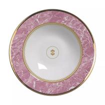 Conjunto com 6 Pratos Fundo Marble Rosa Ø25cm Conjunto com 6 Pratos Fundo Marble Rosa Ø25cm