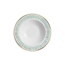 Conjunto com 6 Pratos Fundo Miami Filete Ouro Ø25cm Conjunto com 6 Pratos Fundo Miami Filete Ouro Ø25cm