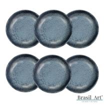 Conjunto Com 6 Pratos Fundo Night Sky Porto Brasil Conjunto Com 6 Pratos Fundo Night Sky Porto Brasil