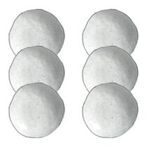 Conjunto Com 6 Pratos Fundo Orgânico Echo 21,2cm 600ml Porto Brasil Conjunto Com 6 Pratos Fundo Orgânico Echo 21,2cm 600ml Porto Brasil