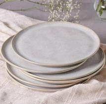Conjunto com 6 Pratos Raso Bio Latte Ø29cm- Porto Brasil