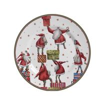 Conjunto com 6 Pratos Raso Father Christmas Natal Ø29cm