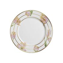 Conjunto com 6 Pratos Raso Fiore Filete Ouro Ø29cm