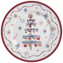 Conjunto com 6 Pratos Raso Greetings Natal Ø29cm