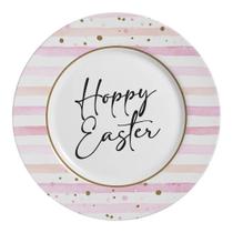 Conjunto com 6 Pratos Raso Happy Easter Pascoa Ø29cm Conjunto com 6 Pratos Raso Happy Easter Pascoa Ø29cm