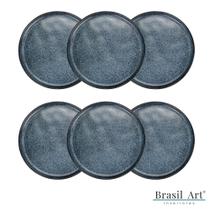 Conjunto Com 6 Pratos Raso Night Sky Porto Brasil Conjunto Com 6 Pratos Raso Night Sky Porto Brasil