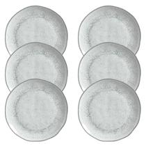 Conjunto Com 6 Pratos Raso Orgânico Echo 26,5cm Porto Brasil Conjunto Com 6 Pratos Raso Orgânico Echo 26,5cm Porto Brasil