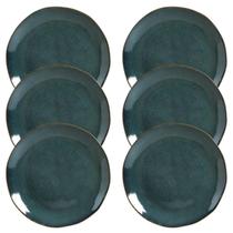 Conjunto Com 6 Pratos Raso Orgânico Oceano 26,5cm Porto Brasil Conjunto Com 6 Pratos Raso Orgânico Oceano 26,5cm Porto Brasil