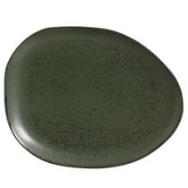 Conjunto com 6 Pratos Raso Oval Orgânico Greenery 31x24x2,5cm Conjunto com 6 Pratos Raso Oval Orgânico Greenery 31x24x2,5cm