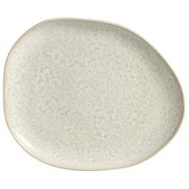Conjunto com 6 Pratos Raso Oval Orgânico Vanilla 31x24x2,5cm Conjunto com 6 Pratos Raso Oval Orgânico Vanilla 31x24x2,5cm