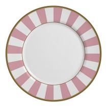 Conjunto com 6 Pratos Raso Stripe Rosa Ø29cm