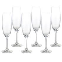 Conjunto com 6 Taças para degustação de champagne em cristal ecológico Sommelier 220ml