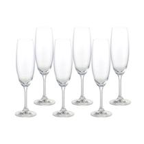 Conjunto com 6 Taças para degustação de champagne em cristal ecológico Sommelier 220ml