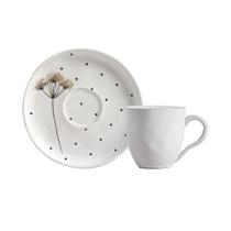 Conjunto com 6 Xícaras De Café com 6 Pires Bio Floralis