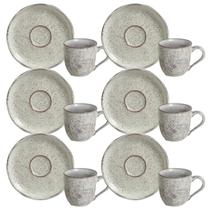 Conjunto Com 6 Xícaras De Café Com Pires Bio Pistache 100ml Porto Brasil